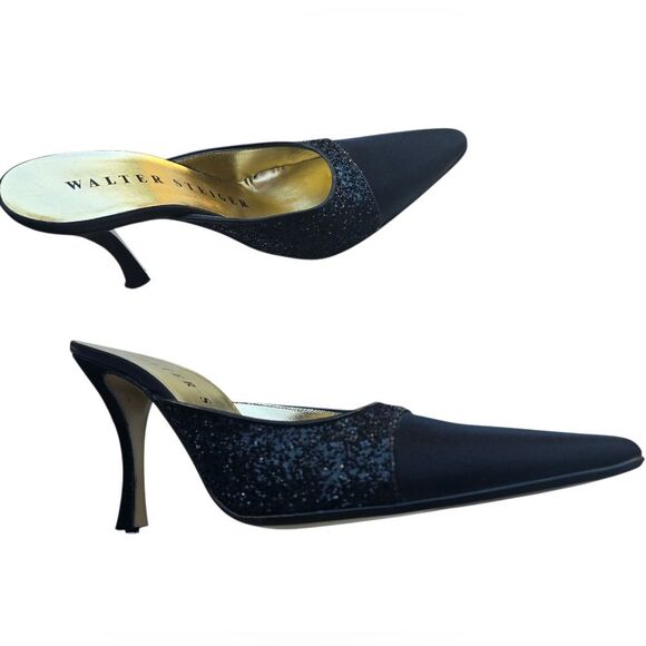 Walter Steiger Black and Gold Mules - Picture 10 of 14